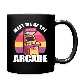 Meet Me At The Arcade Spieler - Tasse einfarbig - Schwarz - Rechts
