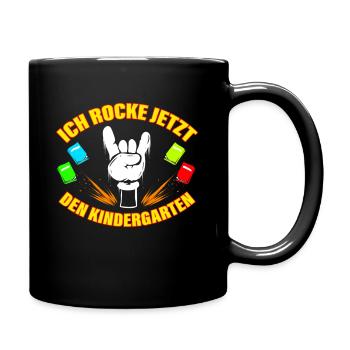 Kindergartenkind Geschenk Junge Ich Rocke Den - Tasse einfarbig - Schwarz - Rechts