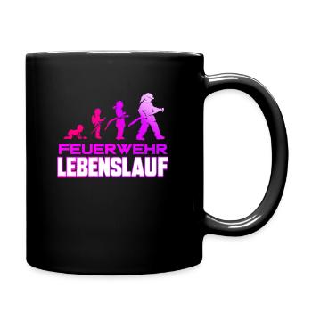 Feuerwehrfrau Geschenk Feuerwehr Ehrenamt - Tasse einfarbig - Schwarz - Rechts