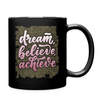 Career dream, funny saying, motivation - Full Colour Mug - black - Right