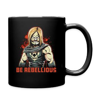 Sei rebellisch wie ein Rocker-Motorradfahrer - Tasse einfarbig - Schwarz - Rechts