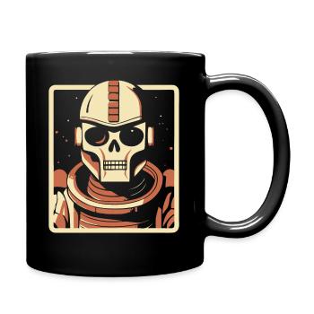Outer Space Skull Astronaut Robot - Full Colour Mug - black - Right