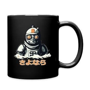 さよなら Farewell, a sinking robot - Full Colour Mug - black - Right