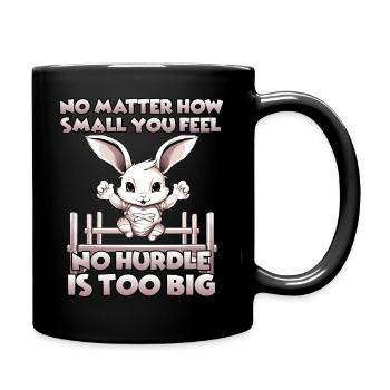 Kaninhop adventure: agility for your rabbit - Full Colour Mug - black - Right