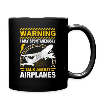 Pilot Copilot Flugzeuge Segelflieger fliegen - Tasse einfarbig - Schwarz - Rechts