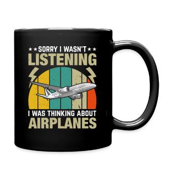 Airplanes, Pilot, Flying, Glider - Full Colour Mug - black - Right