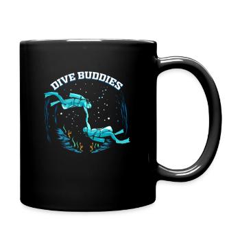 Dive Partner Diver Gift for Scuba Dive - Full Colour Mug - black - Right