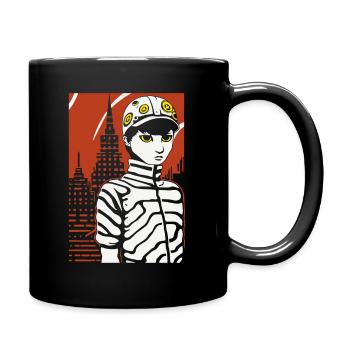 Asian City Boy: Art - Full Colour Mug - black - Right
