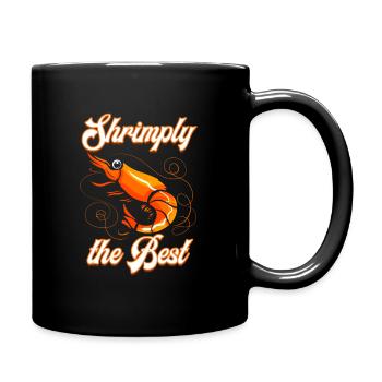 Funny Shrimp Food Shrimp Design for - Full Colour Mug - black - Right