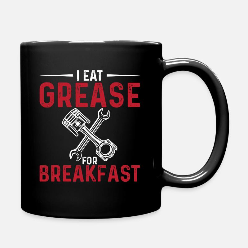 I eat fat for breakfast - Full Colour Mug - black