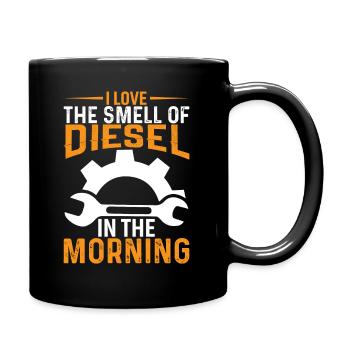 Ich Liebe Den Geruch Von Diesel Am Morgen - Tasse einfarbig - Schwarz - Rechts