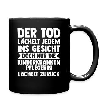 Pfleger Pflegekraft Kinderkrankenpflegerin - Tasse einfarbig - Schwarz - Rechts