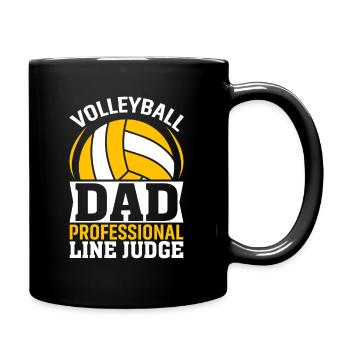 Volley-ball Papa Juge de ligne professionnel - Mug uni - noir - Droite