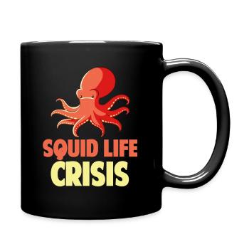 Squid Life Crisis Meerestierpfleger Aquarianer - Tasse einfarbig - Schwarz - Rechts