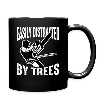Baumpfleger Baumchirurg Holzarbeiter Lustiger Holzfäller - Tasse einfarbig - Schwarz - Rechts
