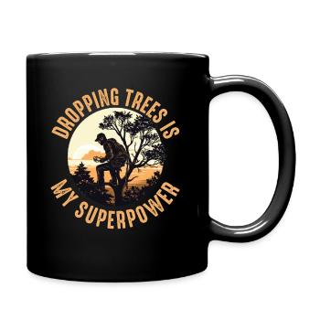 Arborist Tree Surgeon Woodworker Funny Logger - Full Colour Mug - black - Right