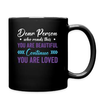 Suicide Prevention Awareness Month Mental Health - Full Colour Mug - black - Right
