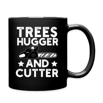 Baumpfleger Baumchirurg Holzarbeiter Lustiger Holzfäller - Tasse einfarbig - Schwarz - Rechts