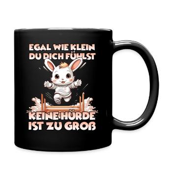 Kaninhop Joy Spaß und Bewegung für dein Kaninchen - Tasse einfarbig - Schwarz - Rechts