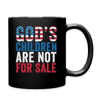God's Children Are Not For Sale Christian Children - Full Colour Mug - black - Right