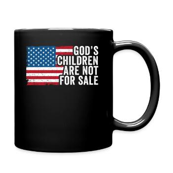 Gottes Kinder sind nicht käuflich zu erwerben - Tasse einfarbig - Schwarz - Rechts