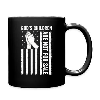 Gottes Kinder sind nicht käuflich zu erwerben - Tasse einfarbig - Schwarz - Rechts