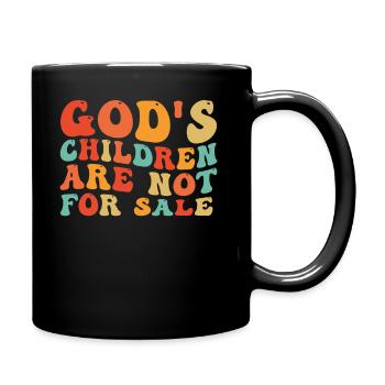 Gottes Kinder sind nicht käuflich zu erwerben - Tasse einfarbig - Schwarz - Rechts