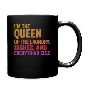 Reine de la lessive, de la vaisselle et de tout le reste - Mug uni - noir - Droite