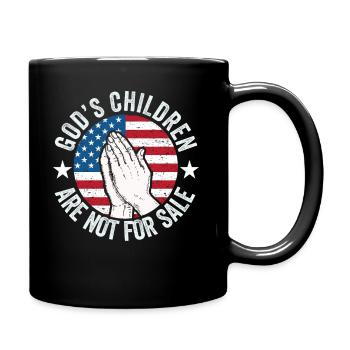 Gottes Kinder sind nicht käuflich zu erwerben - Tasse einfarbig - Schwarz - Rechts
