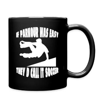 Parkour Läufer Parkourläufer Geschenk Extremsport - Tasse einfarbig - Schwarz - Rechts