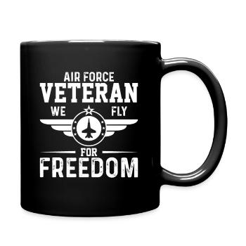 Vétéran de l’armée de l’air, nous volons pour la liberté - Mug uni - noir - Droite