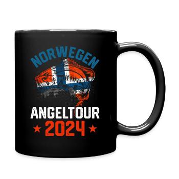 Angeltour Norwegen 2024 - Tasse einfarbig - Schwarz - Rechts