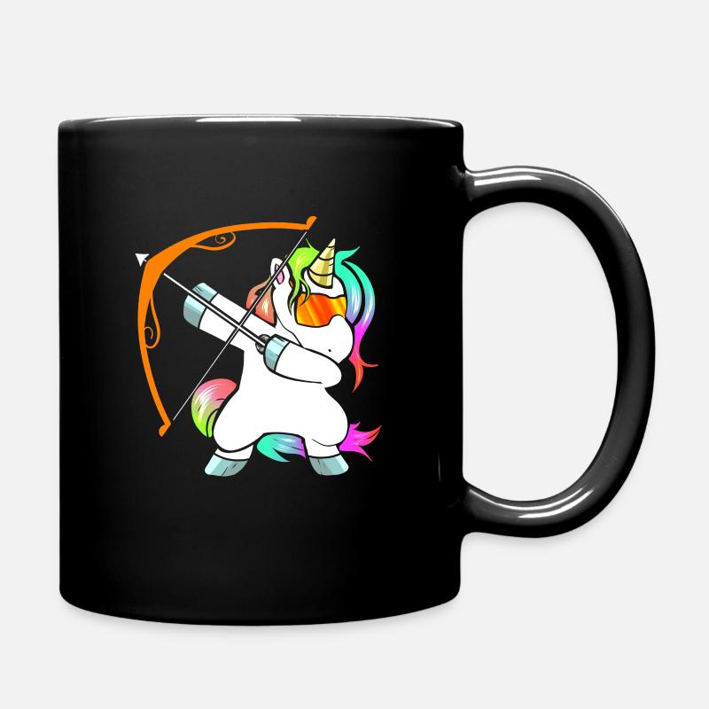 Cadeau de licorne de tir à l’arc pour les enfants - Mug uni - noir