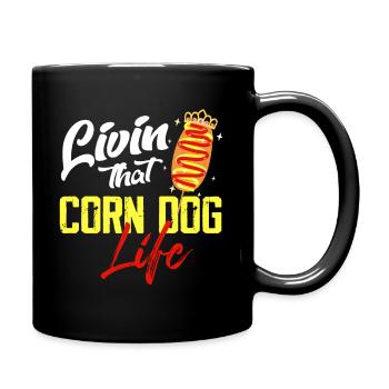 Livin la vie de chien de maïs - Mug uni - noir - Droite