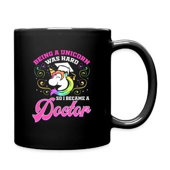 Mme docteur diplôme Ph.D. drôle cadeau - Mug uni - noir - Droite