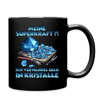 GemStoneCrafts Verzauberte Kristalle Geschenk - Tasse einfarbig - Schwarz - Rechts
