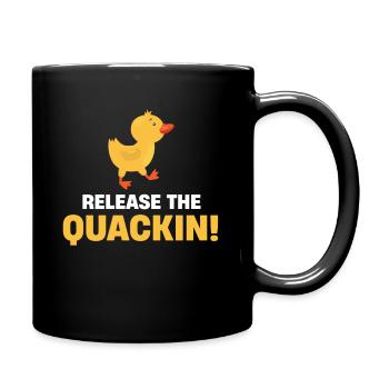 Release the quack! Funny - Full Colour Mug - black - Right