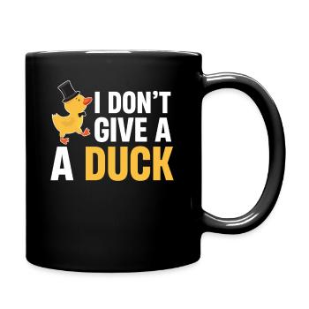 I don't give duck lover poultry farmer - Full Colour Mug - black - Right