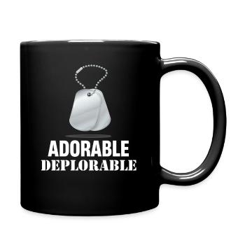 Adorable Deplorable Funny - Full Colour Mug - black - Right