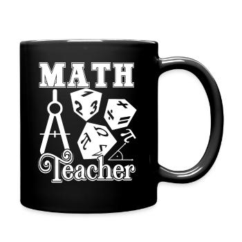 Proud To Be A Math Teacher - Full Colour Mug - black - Right