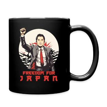 Freedom for Japan - Full Colour Mug - black - Right