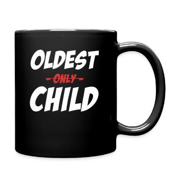 Eldest Only Kid Funny Greatest Siblings - Full Colour Mug - black - Right