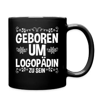 Logopädie Logopädin - Tasse einfarbig - Schwarz - Rechts