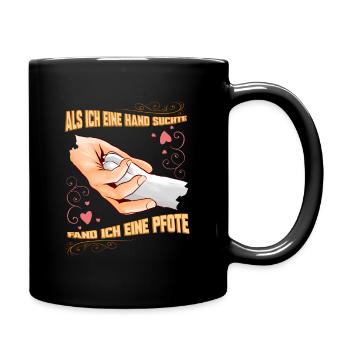Süßer Hunde Spruch Haustier Geschenk für - Tasse einfarbig - Schwarz - Rechts