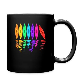 Colorful Kayaks Gift for Kayaker Paddle - Full Colour Mug - black - Right