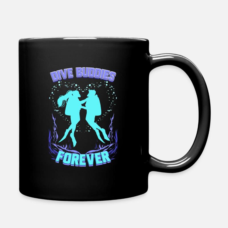Dive Buddy Taucher Partner Geschenk für - Tasse einfarbig - Schwarz