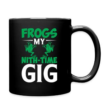 Frösche My Nith-Time Gig - Tasse einfarbig - Schwarz - Rechts