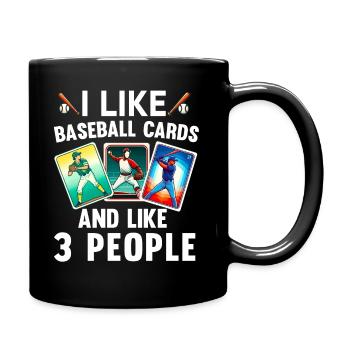 Baseball Card Collector Funny Collecting Baseball - Full Colour Mug - black - Right
