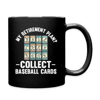 Baseball Card Collector Funny Collecting Baseball - Full Colour Mug - black - Right