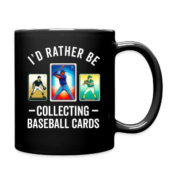 Baseball Card Collector Funny Collecting Baseball - Full Colour Mug - black - Right